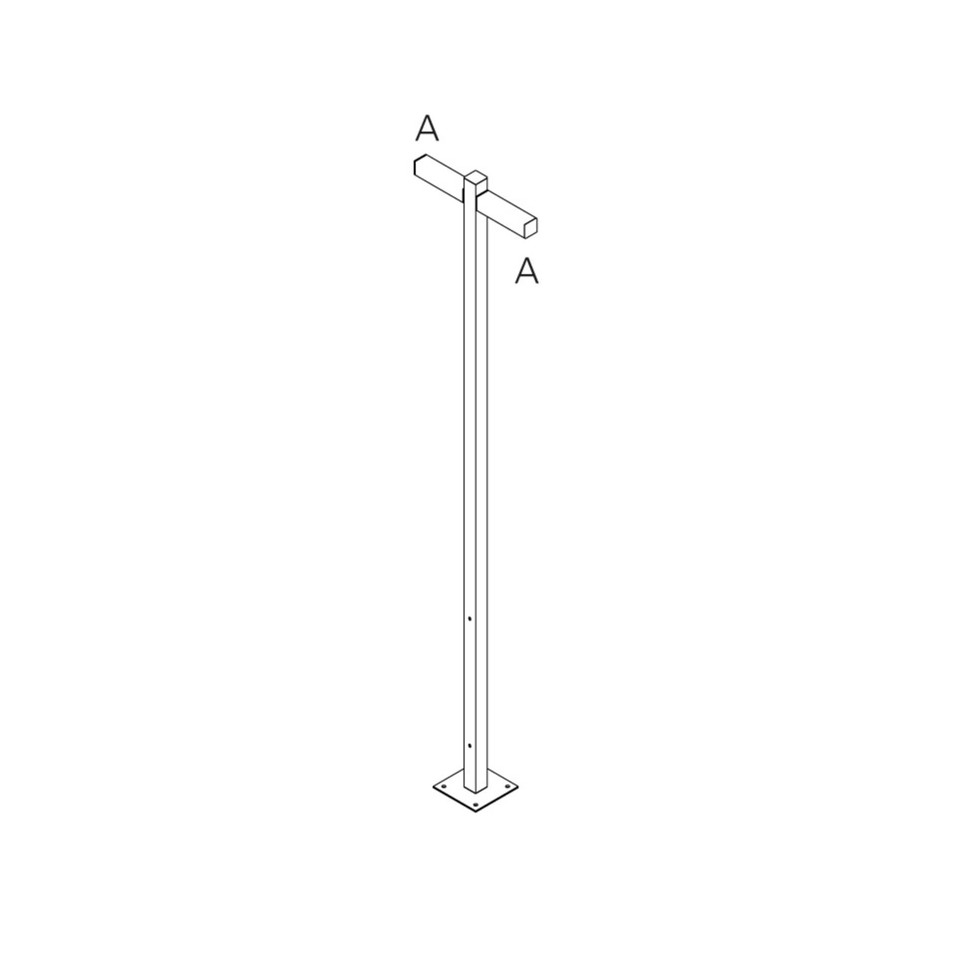 Levně Artemide venkovní sloupkové svítidlo Walking Pole 2500 Architectural Outdoor 2x180° hlavice 250 cm