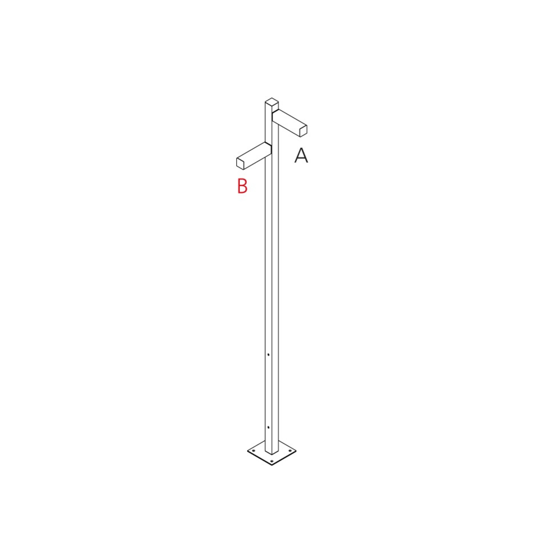 Levně Artemide venkovní sloupkové svítidlo Walking Pole 2500, 2x90° hlavice