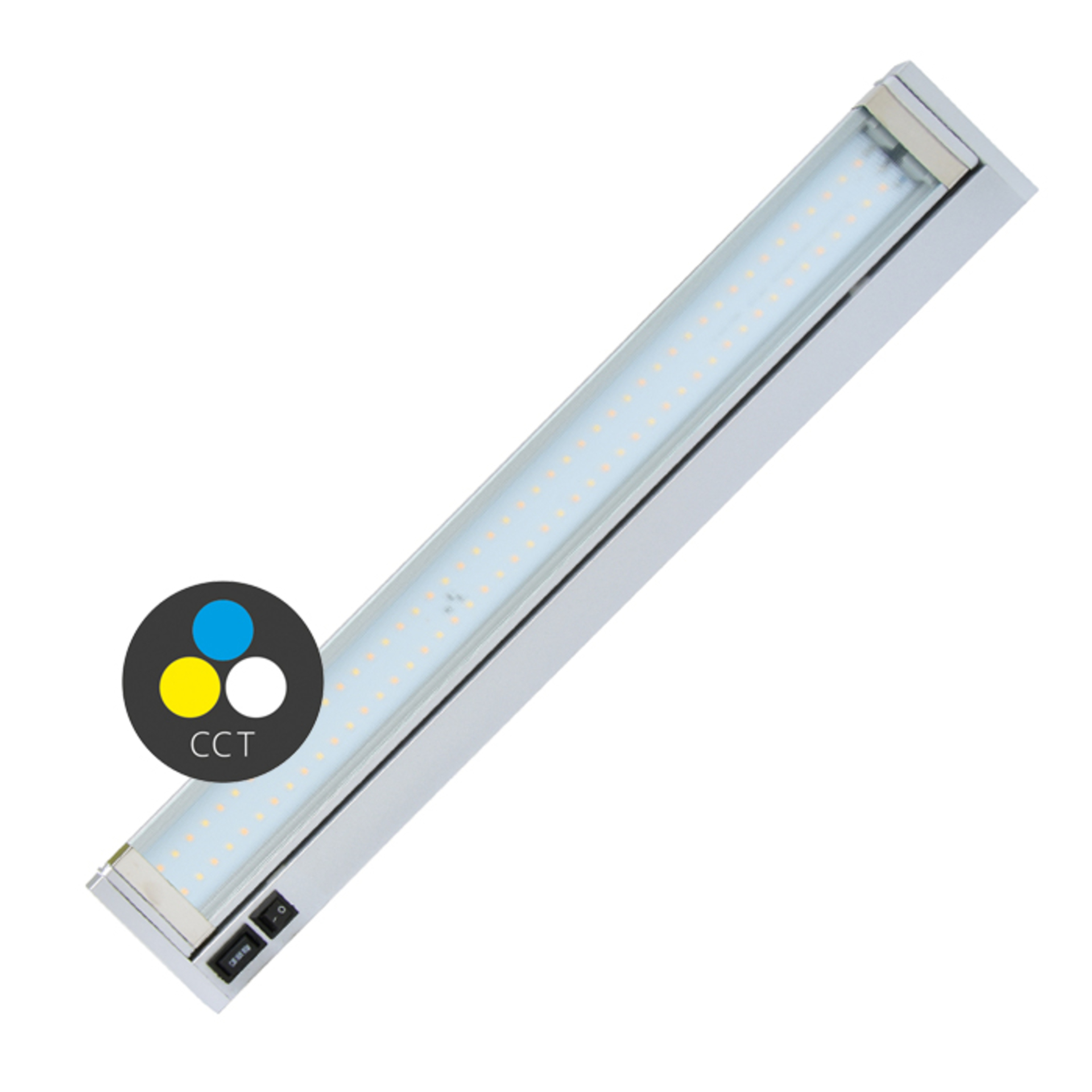 Levně Ecolite kuchyňské LED svítidlo 10W, CCT, 800lm, 59cm, stříbrná TL2016-CCT/10W