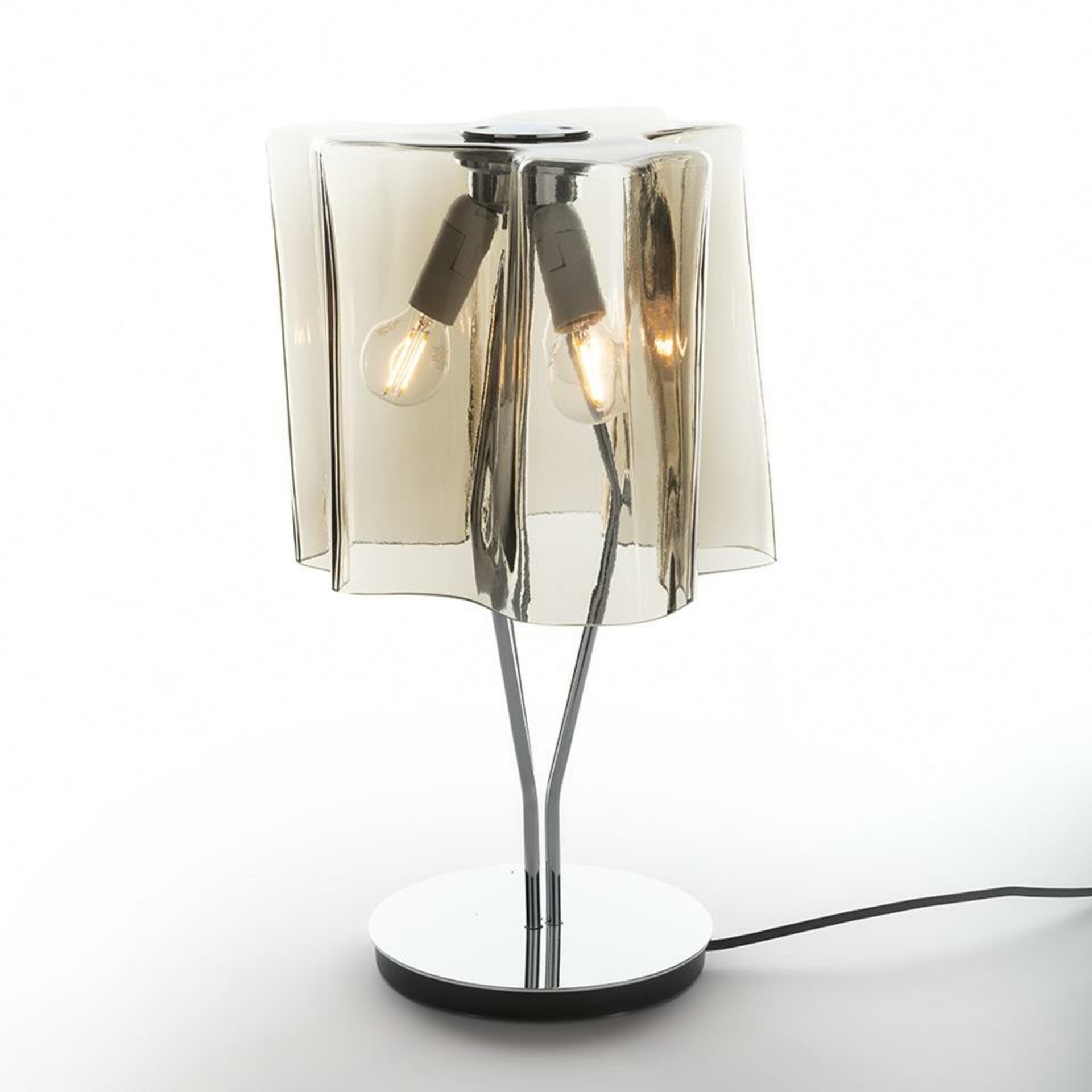 Levně Artemide Logico stolní lampa - fumé difuzor, chromová struktura 0457110A