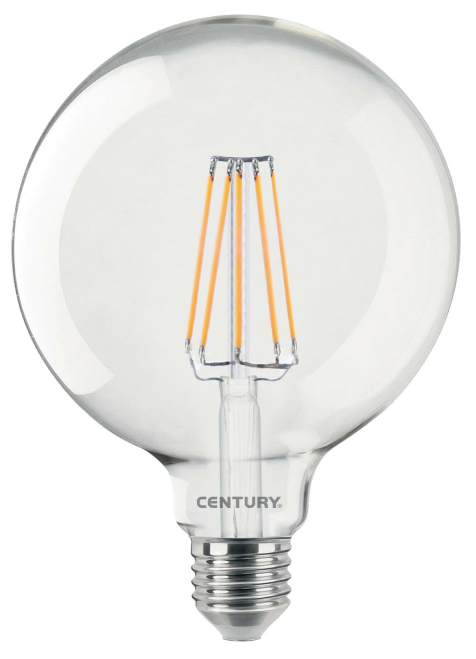 CENTURY LED FILAMENT GLOBE 125mm ČIRÁ 10W E27 4000K 1521Lm 360d 125x174mm IP20 CEN ING125-102740