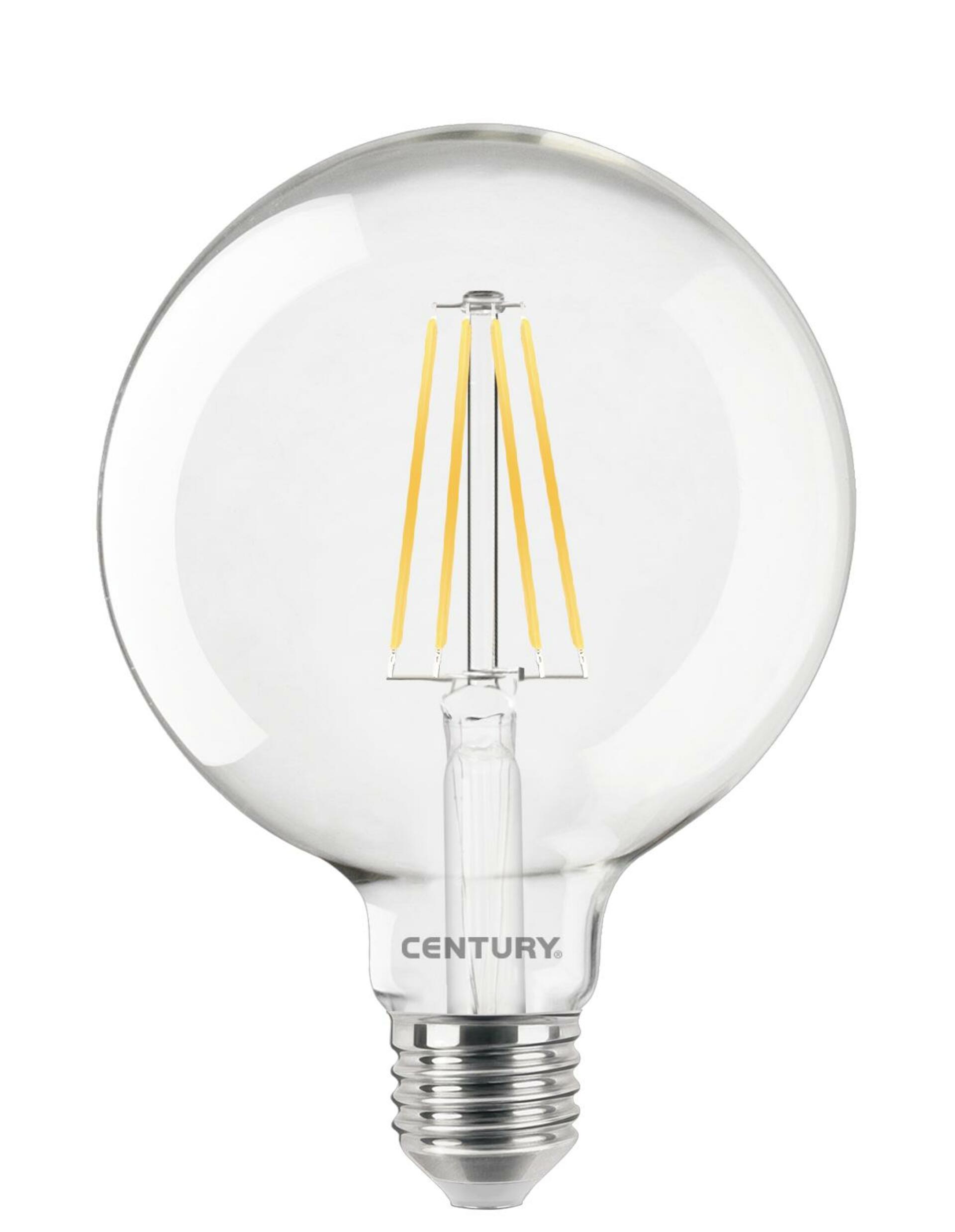 CENTURY LED FILAMENT GLOBE 95mm ČIRÁ 8W E27 4000K 1055Lm 360d 95x140mm IP20 CEN ING95-082740