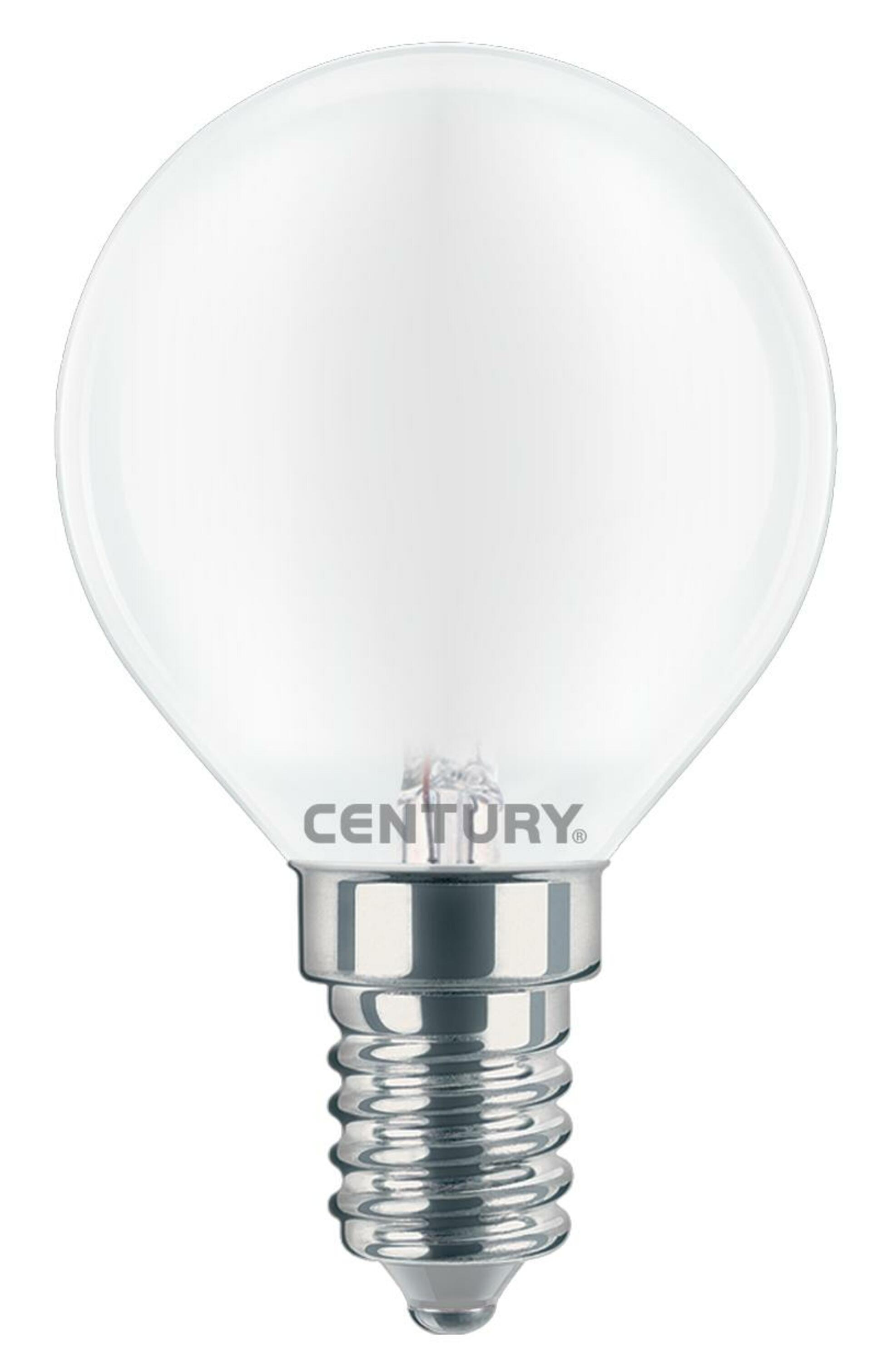 CENTURY LED FILAMENT MINI GLOBE SATEN 4W E14 4000K 470Lm 360d 45x80mm IP20 CEN INSH1G-041440