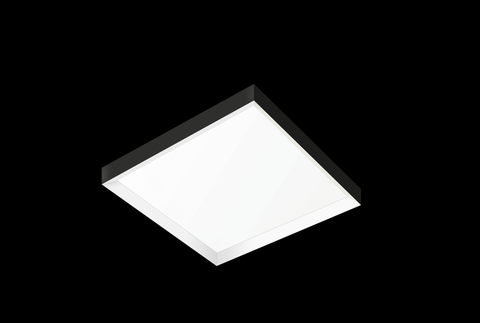 Levně CENTURY Rám pro povrchovou montáž LED panelu 60x60 celistvý rám černý