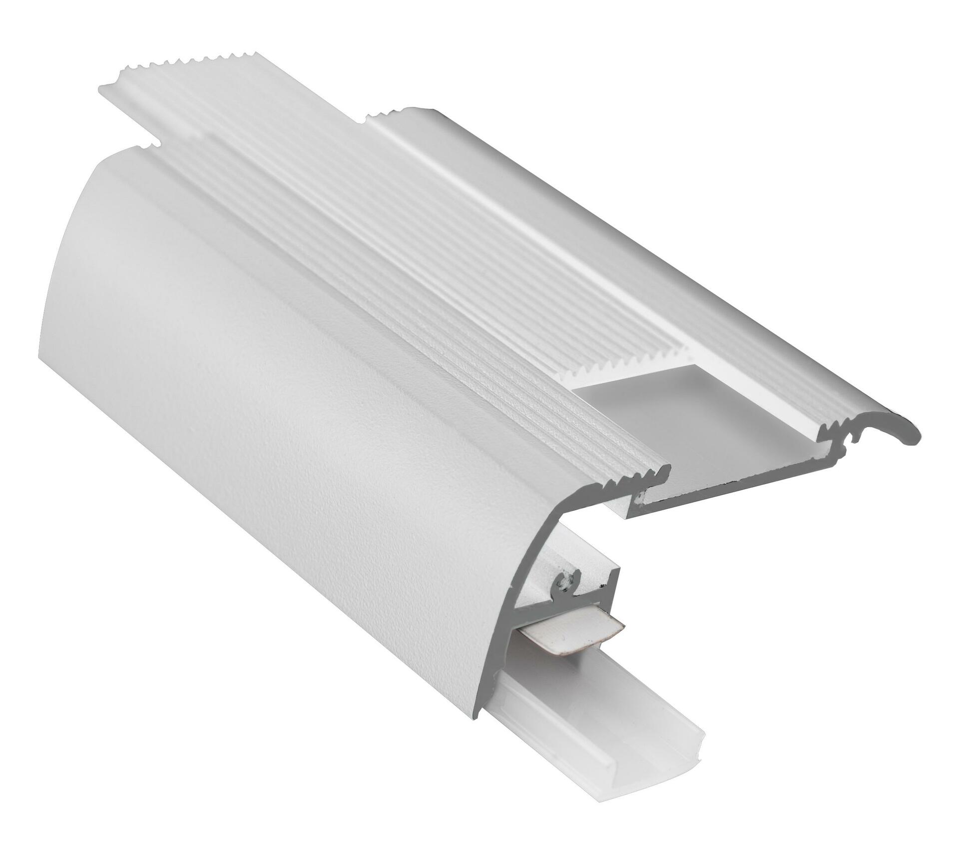 CENTURY AL PROFIL schodišťová lišta 65x28mm pro LED pásek 8mm rovný svit opálový kryt IP20 délka 1,5m CEN KPRSC-6528