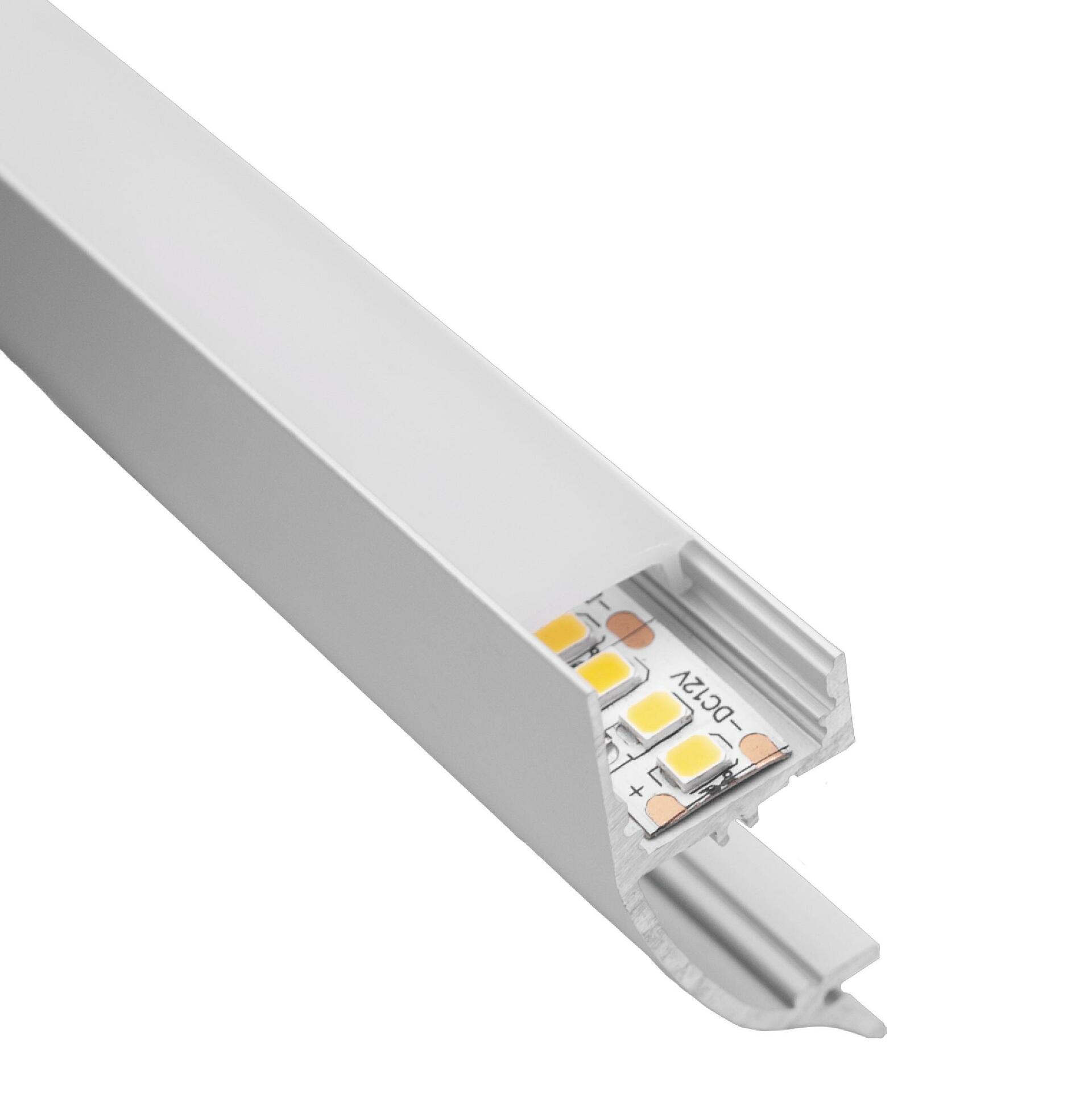 Levně CENTURY AL PROFIL pro LED pásek 10mm nástěnný opálový kryt IP20 délka 2m CEN KPRVE-4217