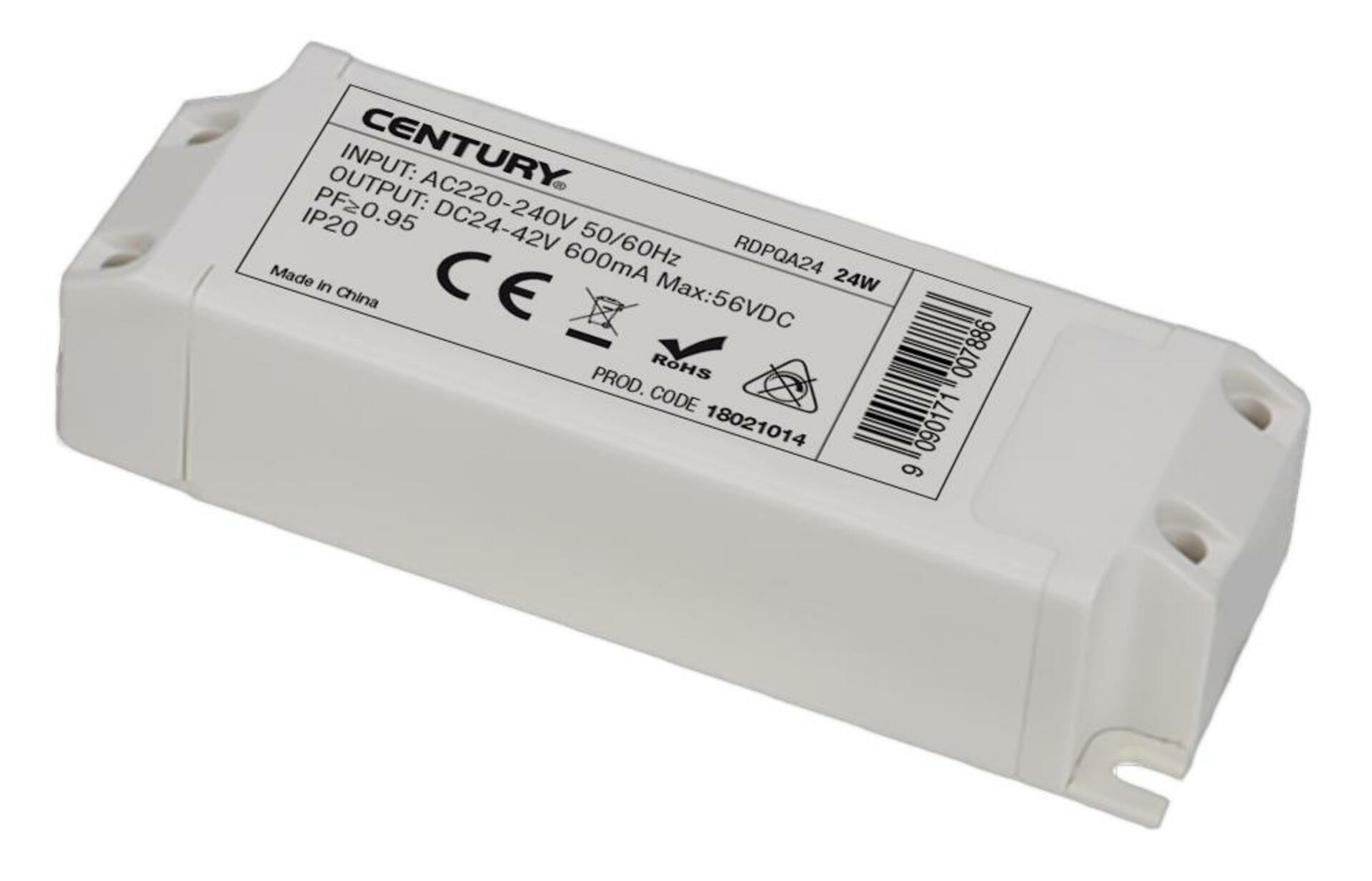 CENTURY LED DRIVER náhradní na 24W IP20 100-240VAC. CEN RDPQA24