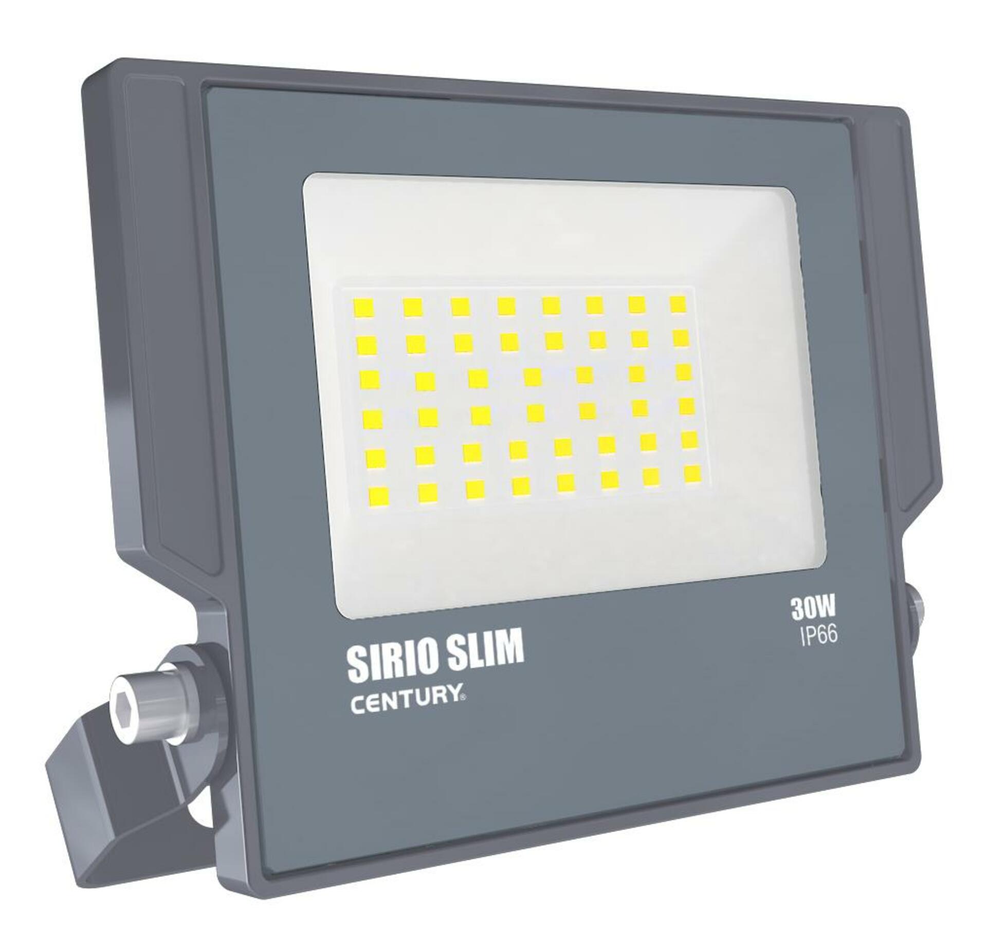 CENTURY REFLEKTOR LED SIRIO SLIM ČERNÝ 30W 4000K 2700Lm 110d 160x29x147mm IP66 CEN SRS-309540