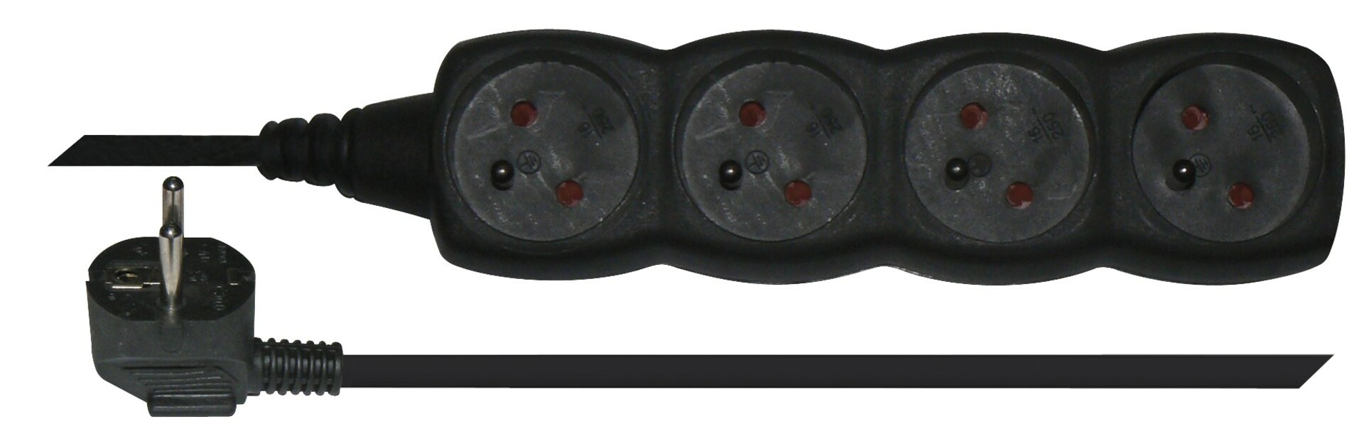 Levně EMOS Prodlužovací kabel 4 zásuvky 5m - černý 1902240500