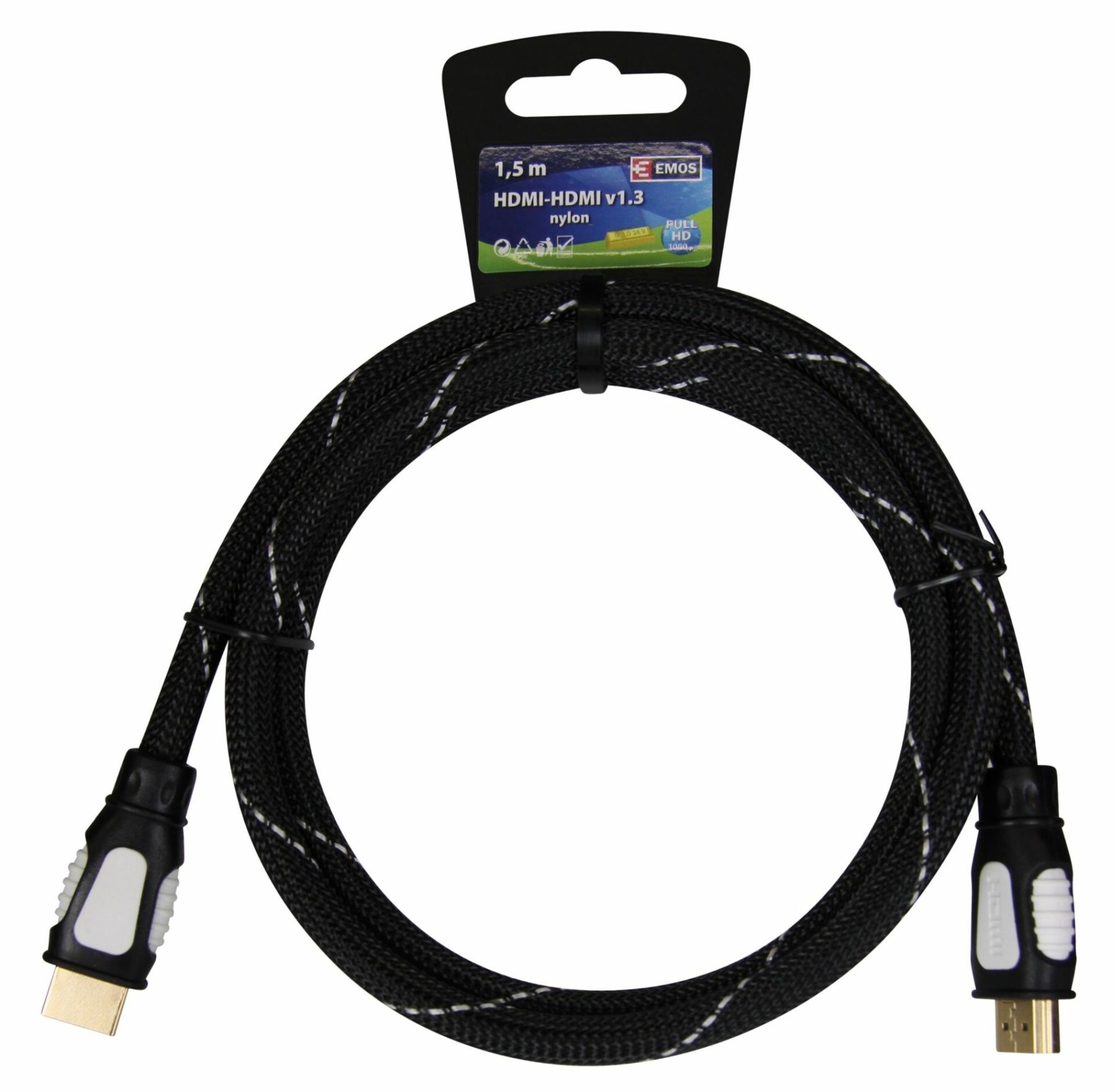 Levně EMOS Kabel HDMI - HDMI 1,5M NYLON ECO 2333003010