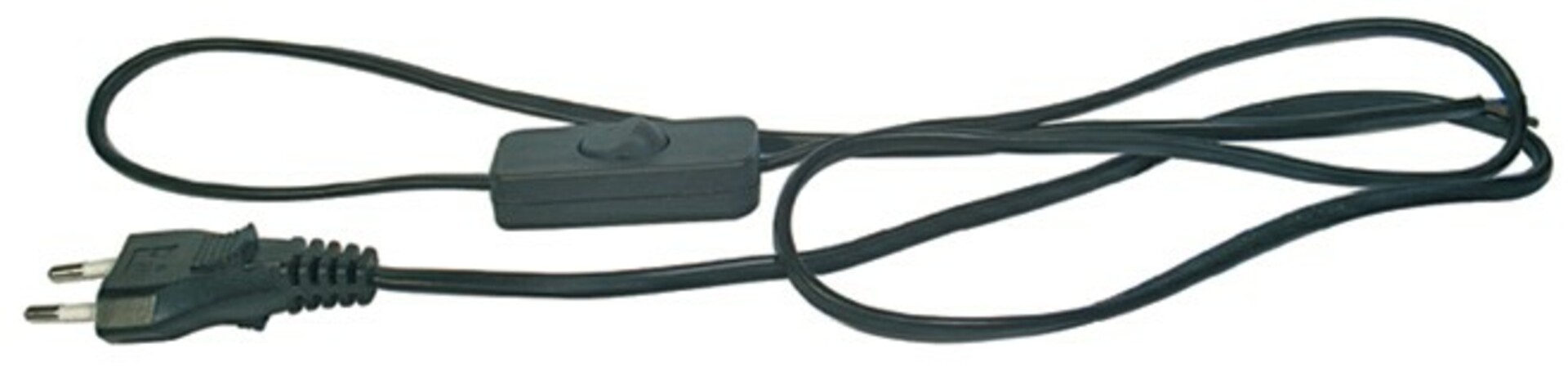 Levně EMOS Flexošňůra 2x0,75mm 2m černá s vypínačem 2402720232