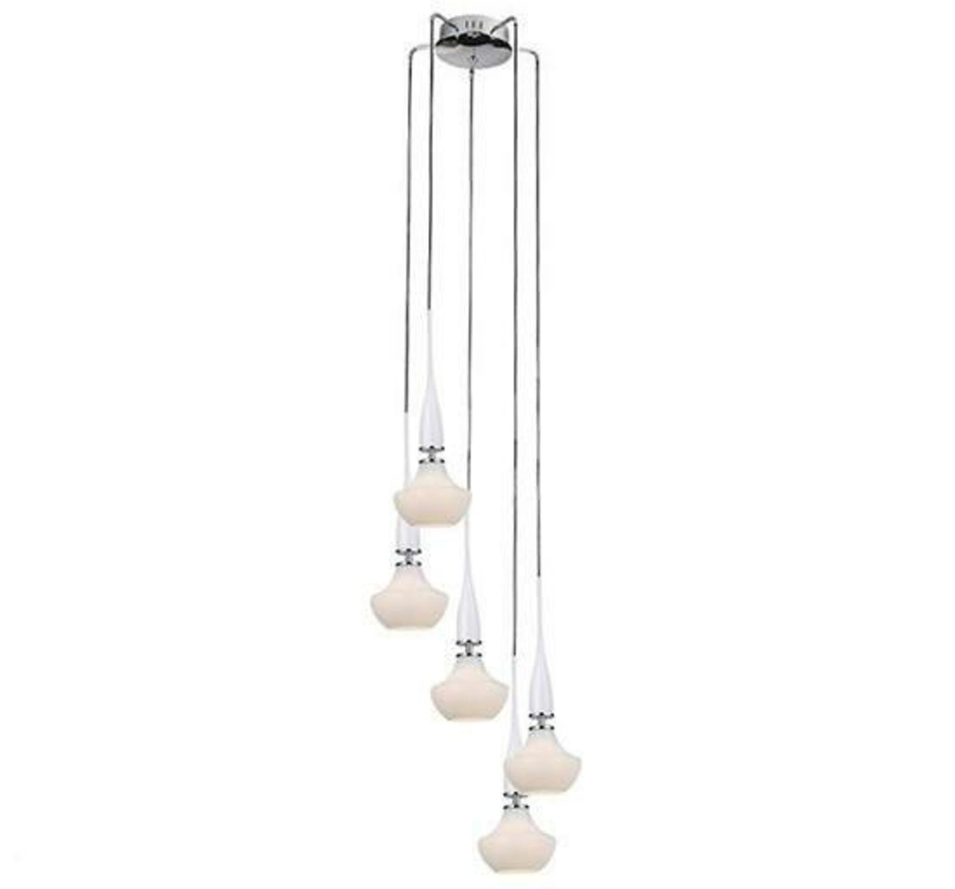 Závěsné svítidlo AZzardo Tasos 5 white AZ0261 E14 5x25W IP20 45cm bílé