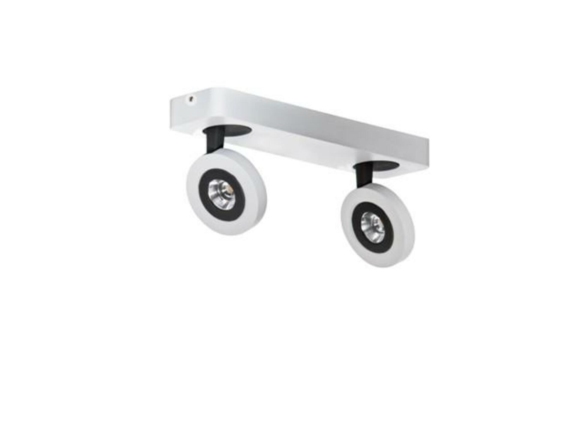 Levně LED Nástěnné/stropní přisazené svítidlo AZzardo Enzo 2 AZ0670 2x5W 460lm 3000K IP20 32cm bílo-černé