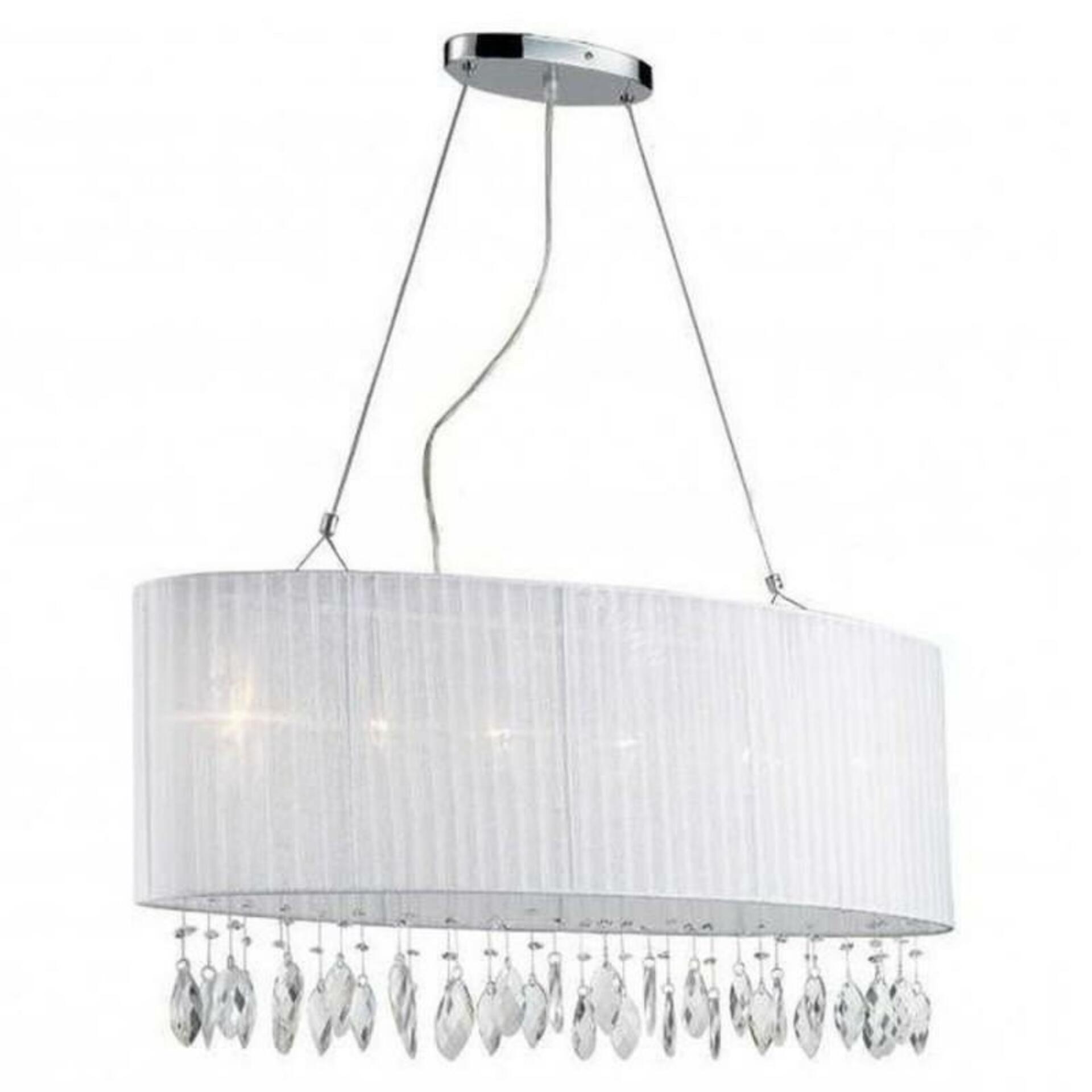 Levně Závěsné svítidlo AZzardo Sidney oval white AZ0757 E14 6x40W IP20 82cm bílé