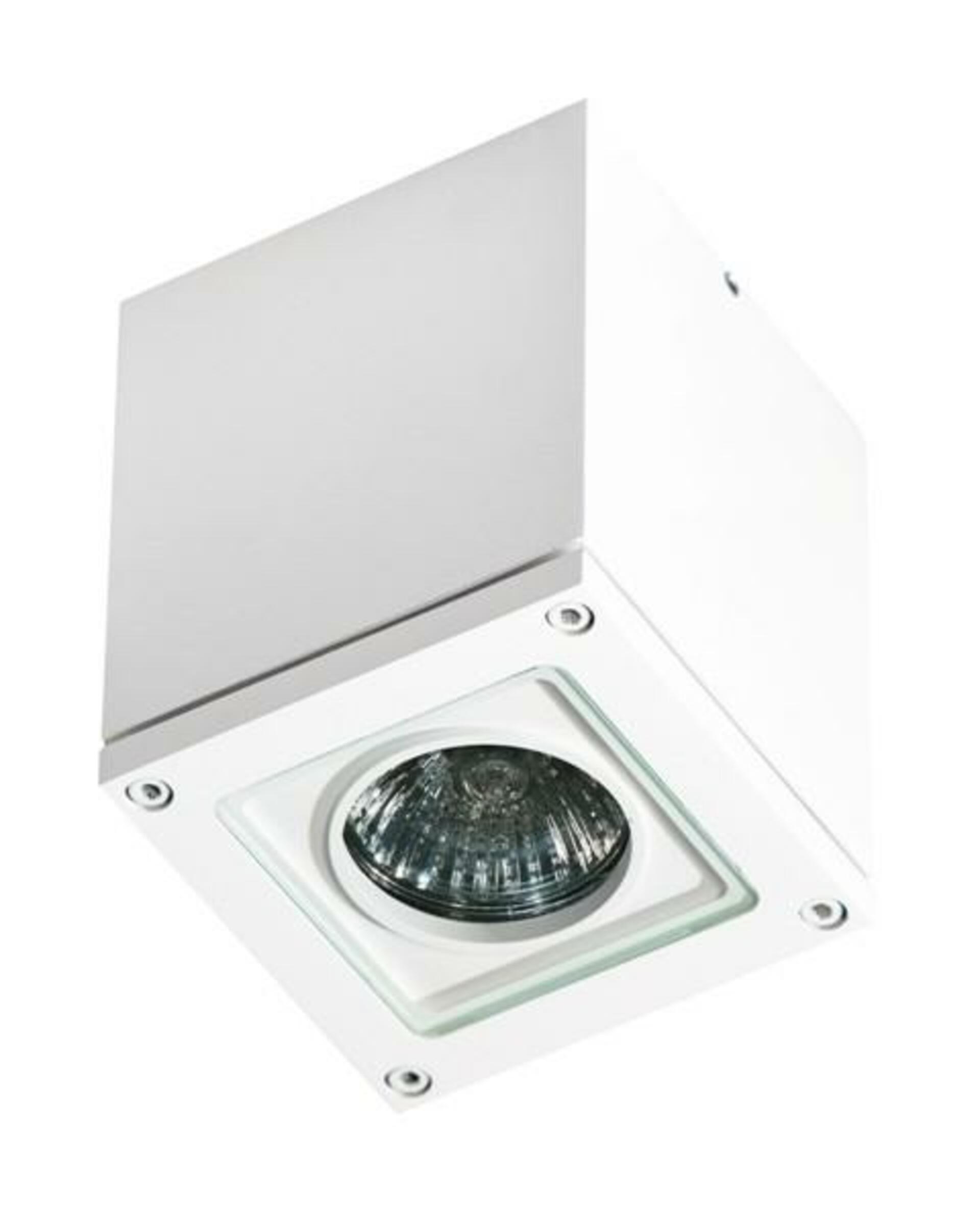 Levně Venkovní stropní přisazené svítidlo AZzardo Tonio white AZ0870 GU10 1x50W 9cm bílé