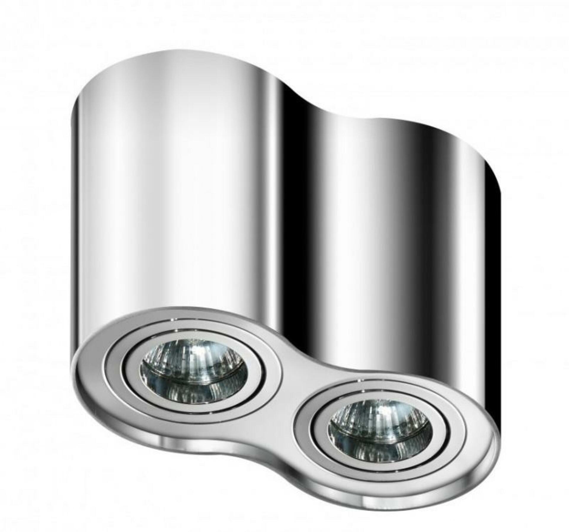 Levně Stropní bodové přisazené svítidlo AZzardo Bross 2 chrome AZ0941 GU10 2x50W IP20 17cm chromové