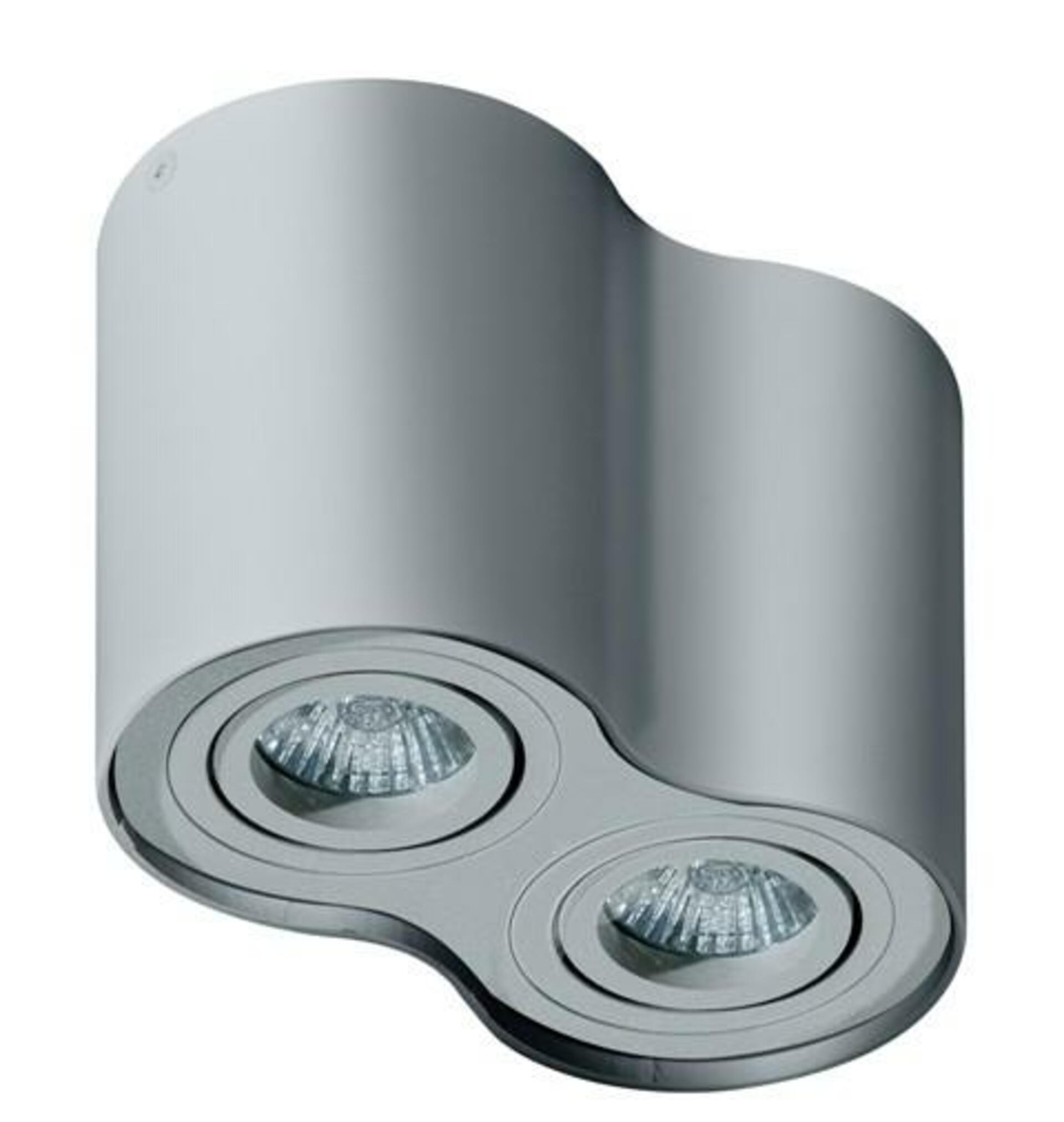 Levně Stropní bodové přisazené svítidlo AZzardo Bross 2 bright grey AZ1787 GU10 2x50W IP20 17cm světle šedé