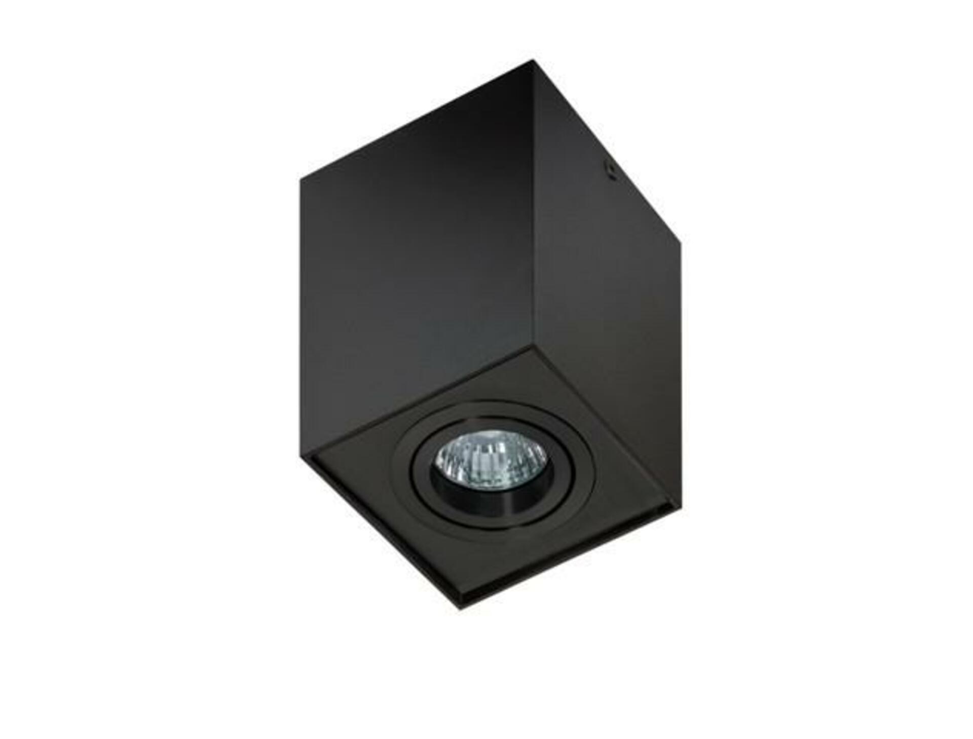 Stropní bodové přisazené svítidlo AZzardo Eloy 1 black/black AZ2137 GU10 1x50W IP20 9,5cm hranaté černé