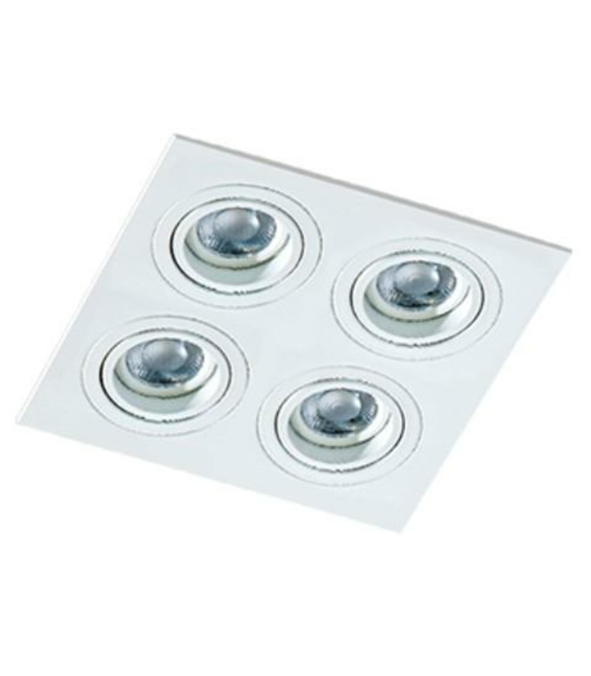 Levně Stropní bodové zápustné svítidlo AZzardo Caro 4 Square white AZ2442 GU10 4x40W IP20 18cm bílé