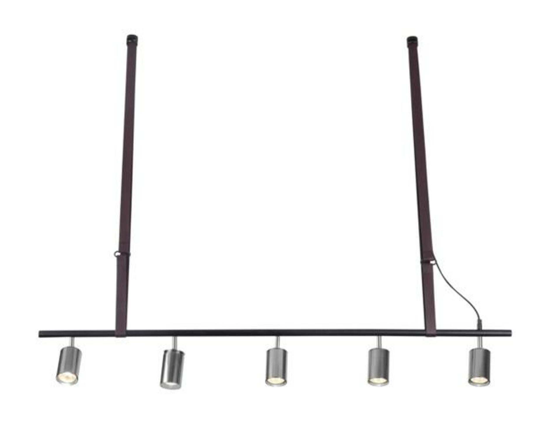 Levně Závěsné svítidlo AZzardo Biram black/chrom AZ2638 GU10 5x33W IP20 120cm černo-chromové