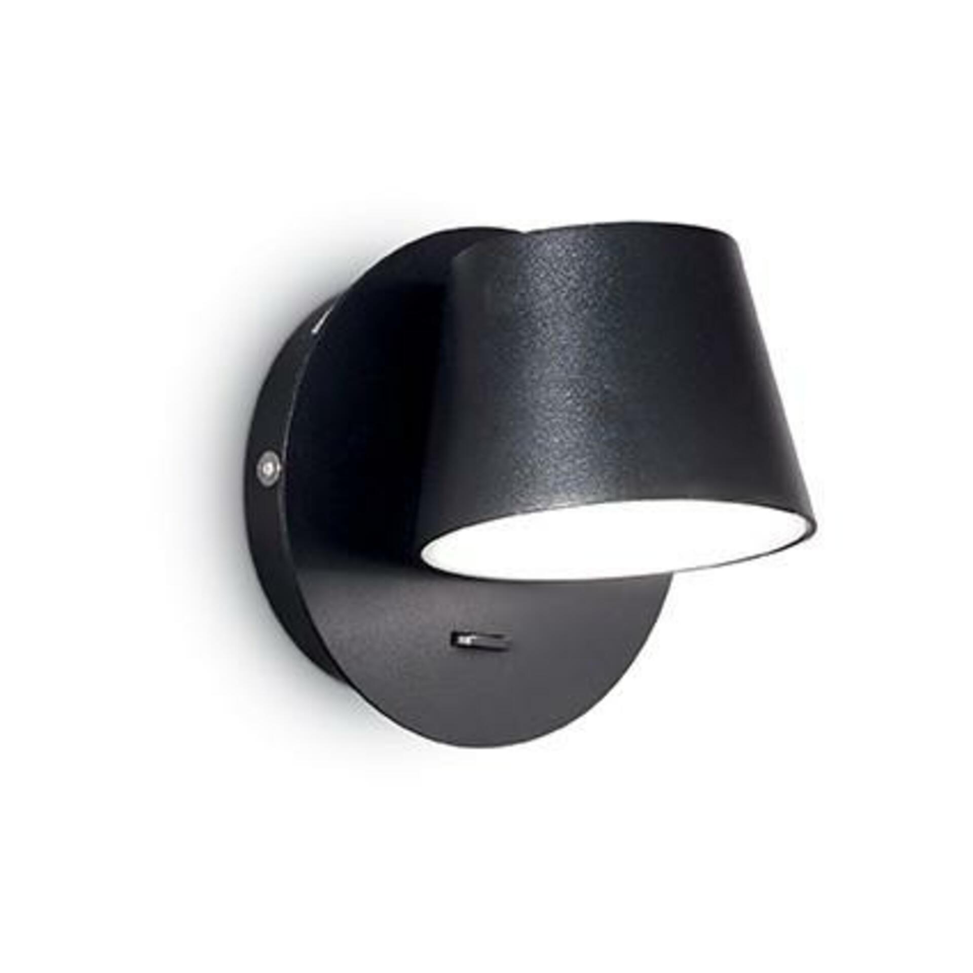 LED Nástěnné bodové svítidlo Ideal Lux Gim AP1 nero 167121 černé