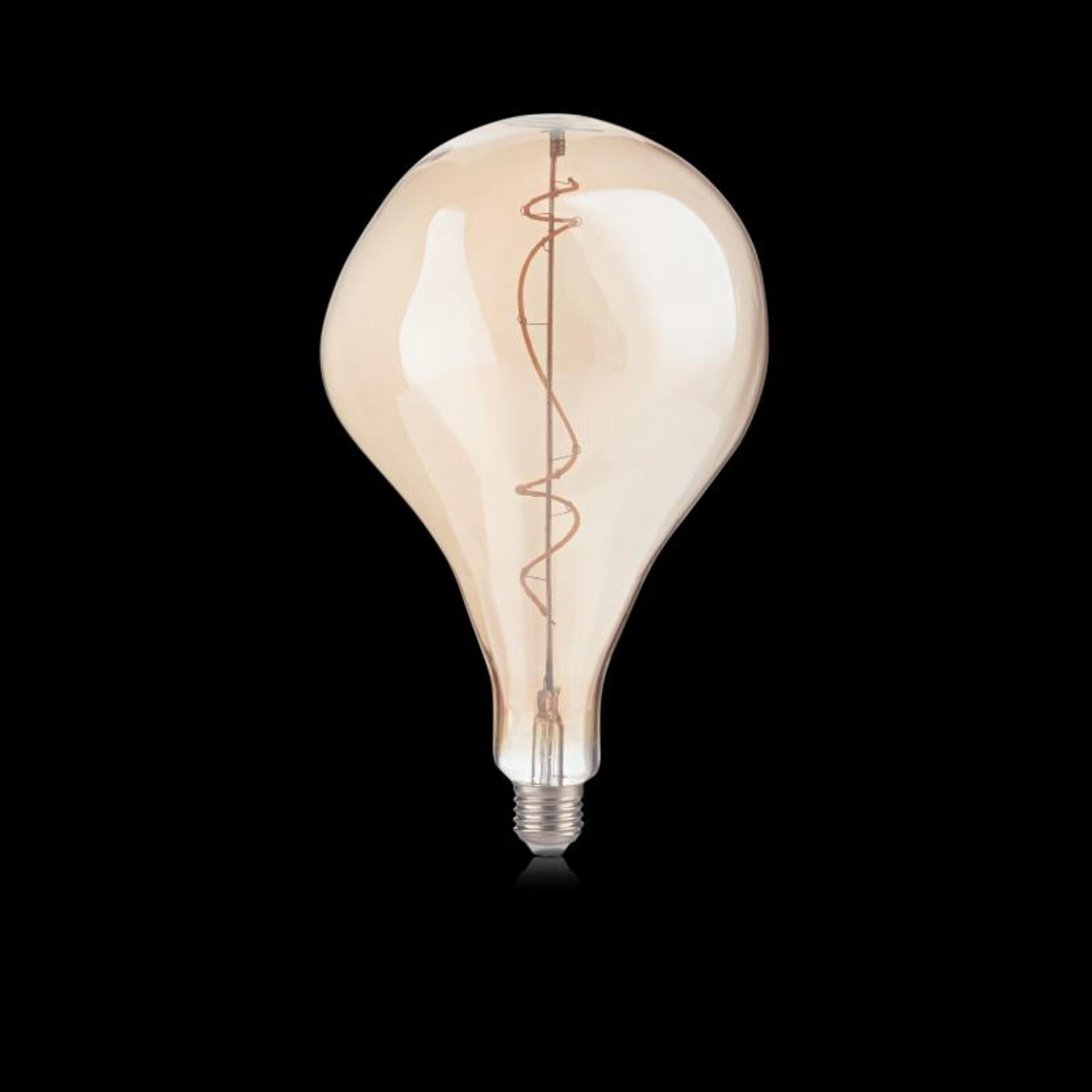 LED filamentová žárovka Ideal Lux Vintage Crash Ambra 237251 E27 4W 200lm 2200K jantarová