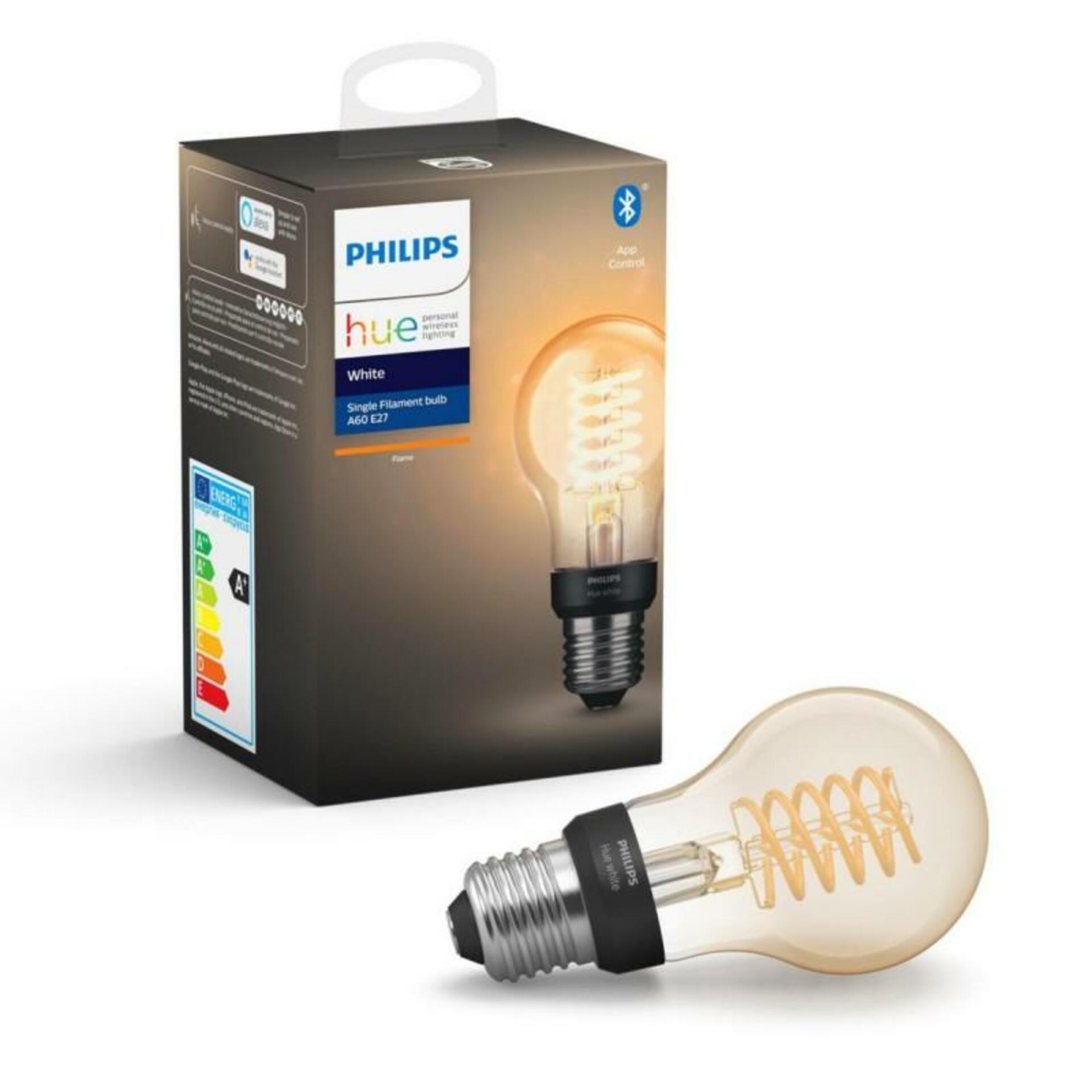 PHILIPS HUE Hue Bluetooth LED White žárovka Filament E27 A60 7W 550lm 2100K