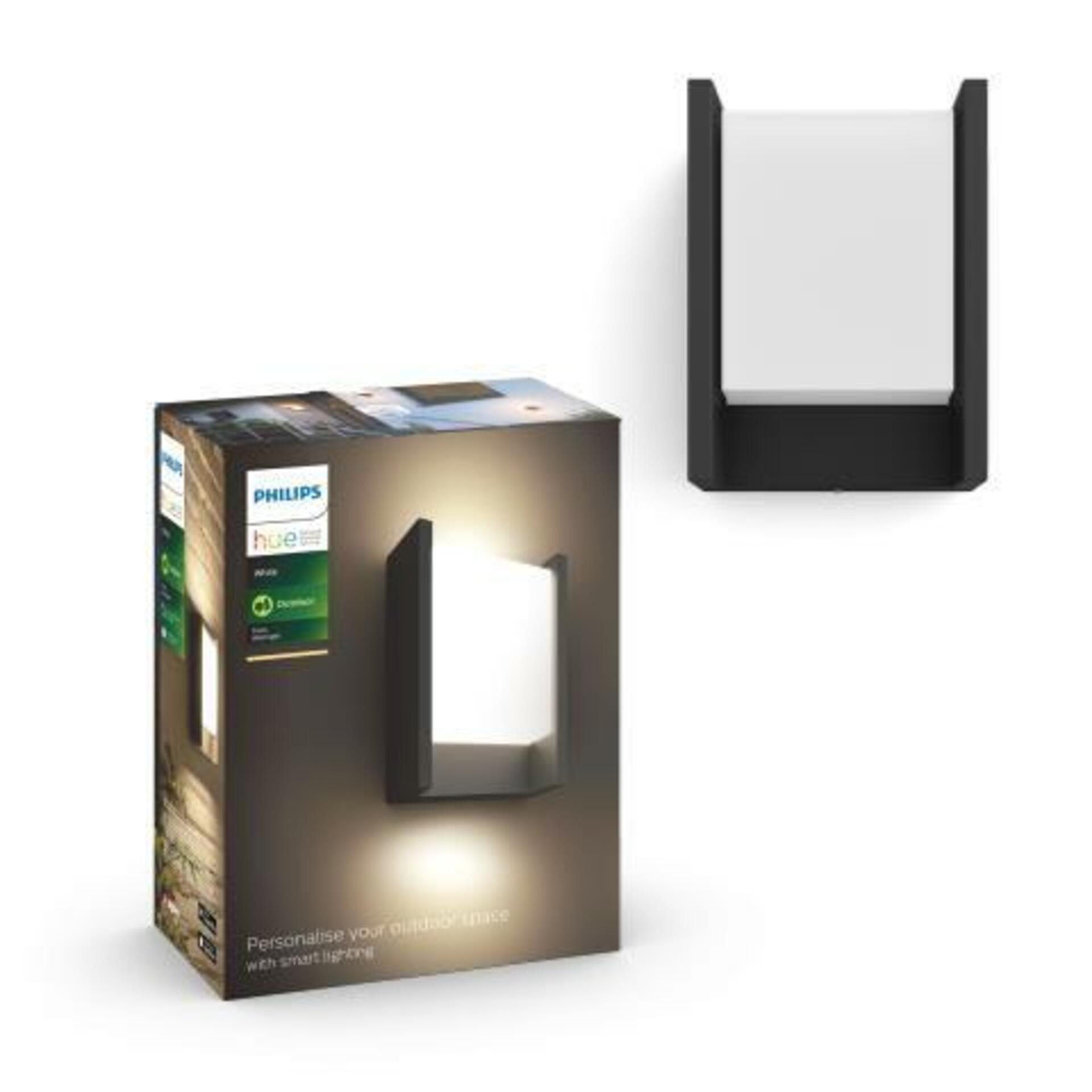 Philips Hue Fuzo VENKOVNÍ SVÍTIDLO LED 9,1W 1160 lm 2700K IP44, černé