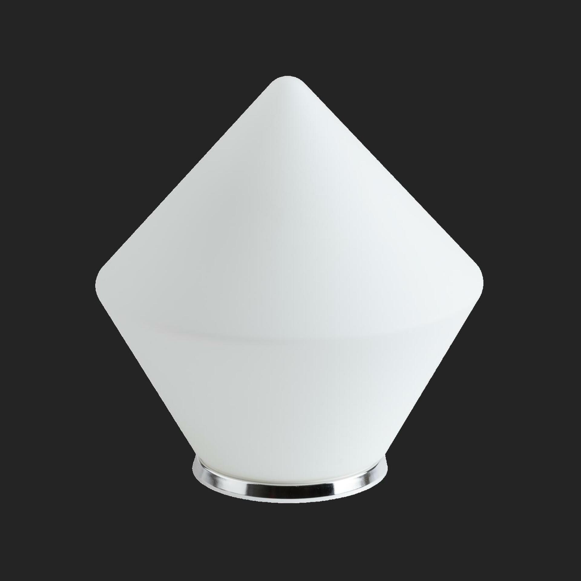 OSMONT 50553 ALYA stolní skleněná lampa chrom / bílá IP40 40W E27