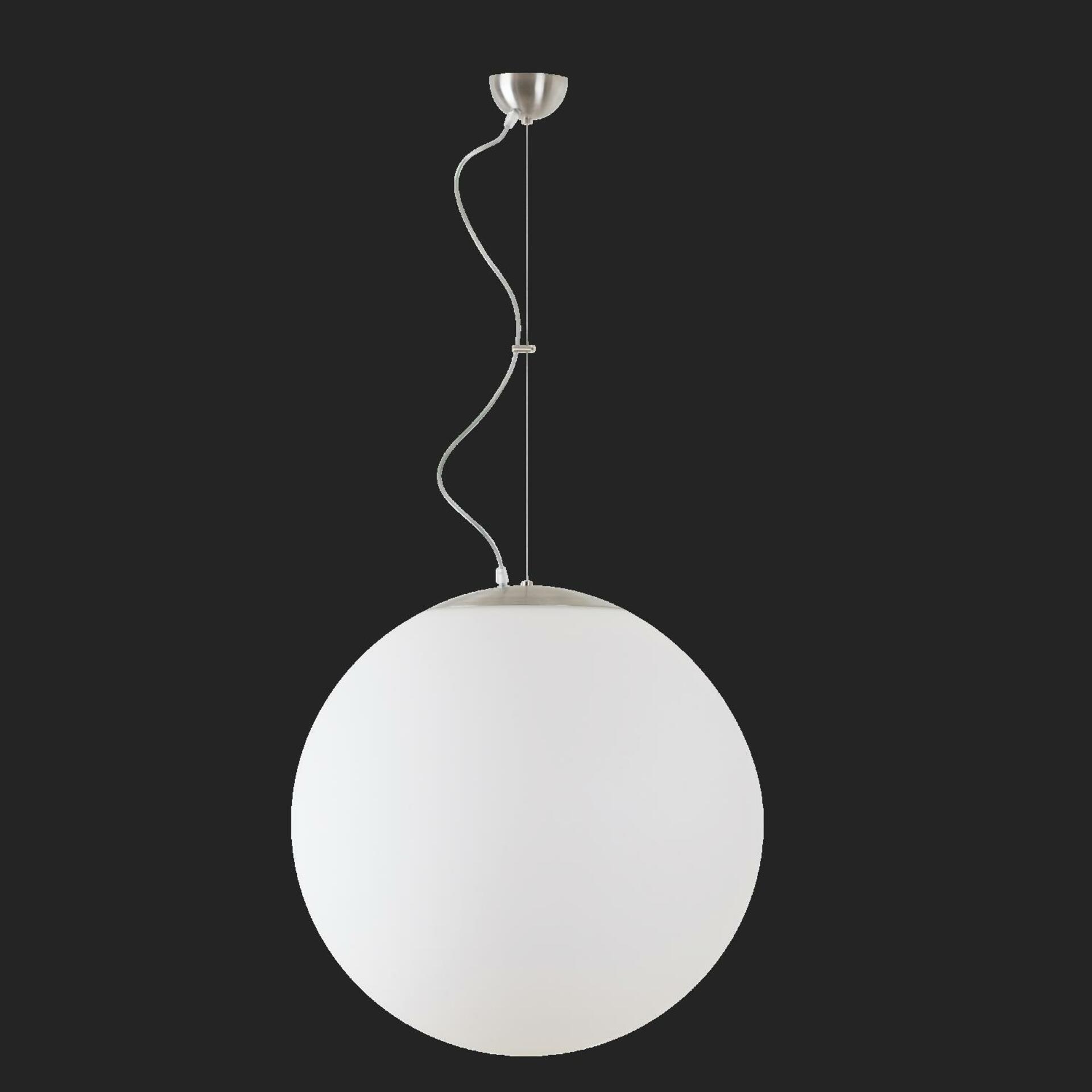 OSMONT 60827 ADRIA L5 závěsné skleněné svítidlo nerez broušená / bílá IP40 4000 K 48W LED DALI