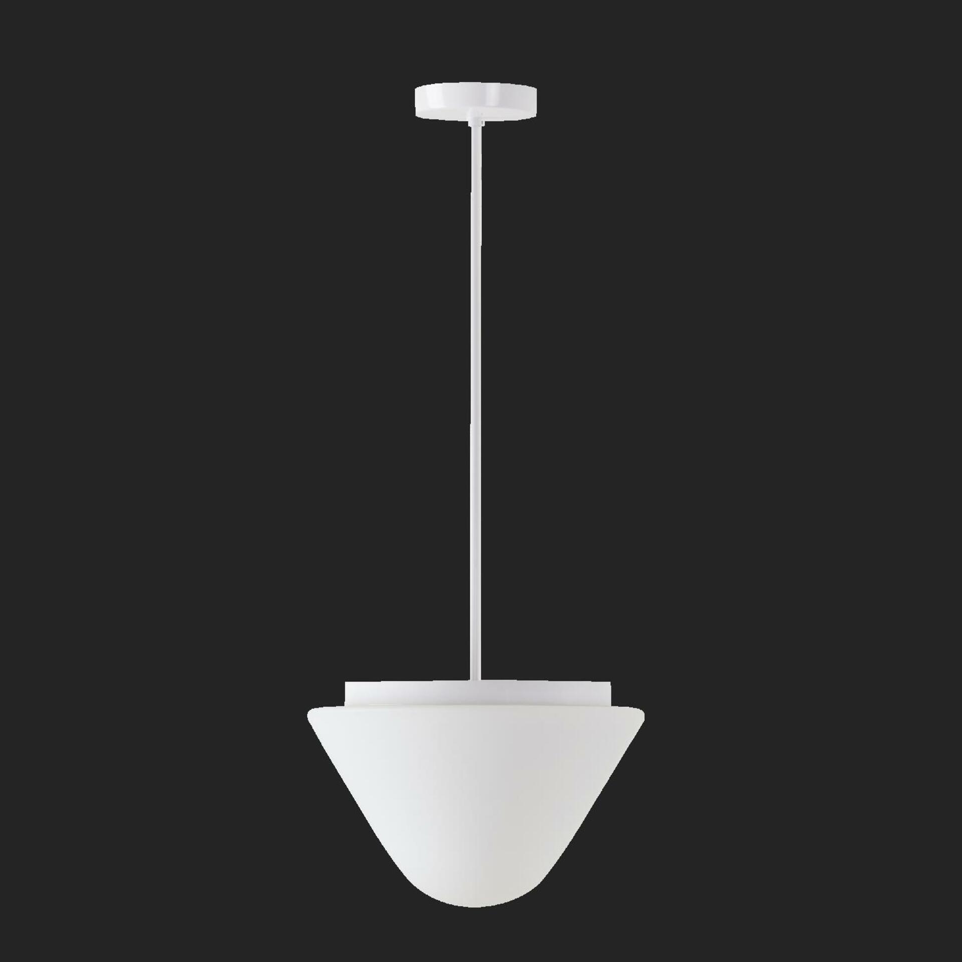 OSMONT 61098 DRACO P3 závěsné skleněné svítidlo bílá IP40 3000 K 19W LED