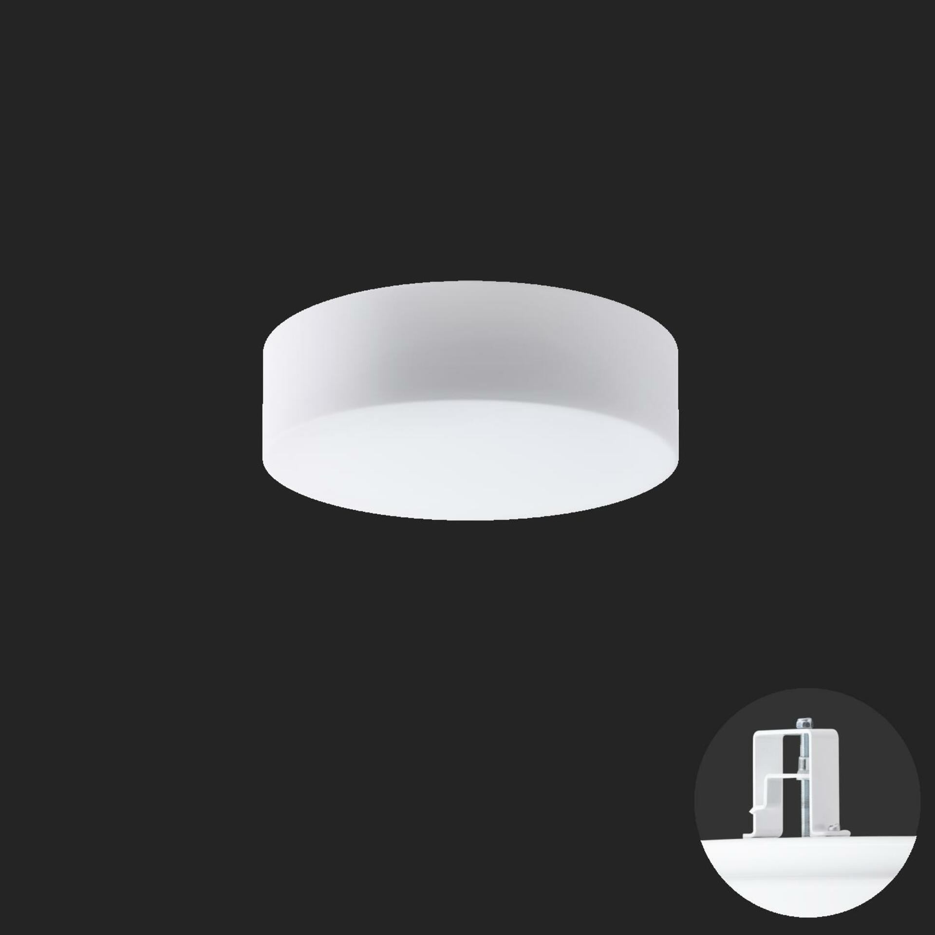 OSMONT 67116 ERIS V2 stropní/nástěnné skleněné polovestavné svítidlo bílá IP44 3000 K 19W LED