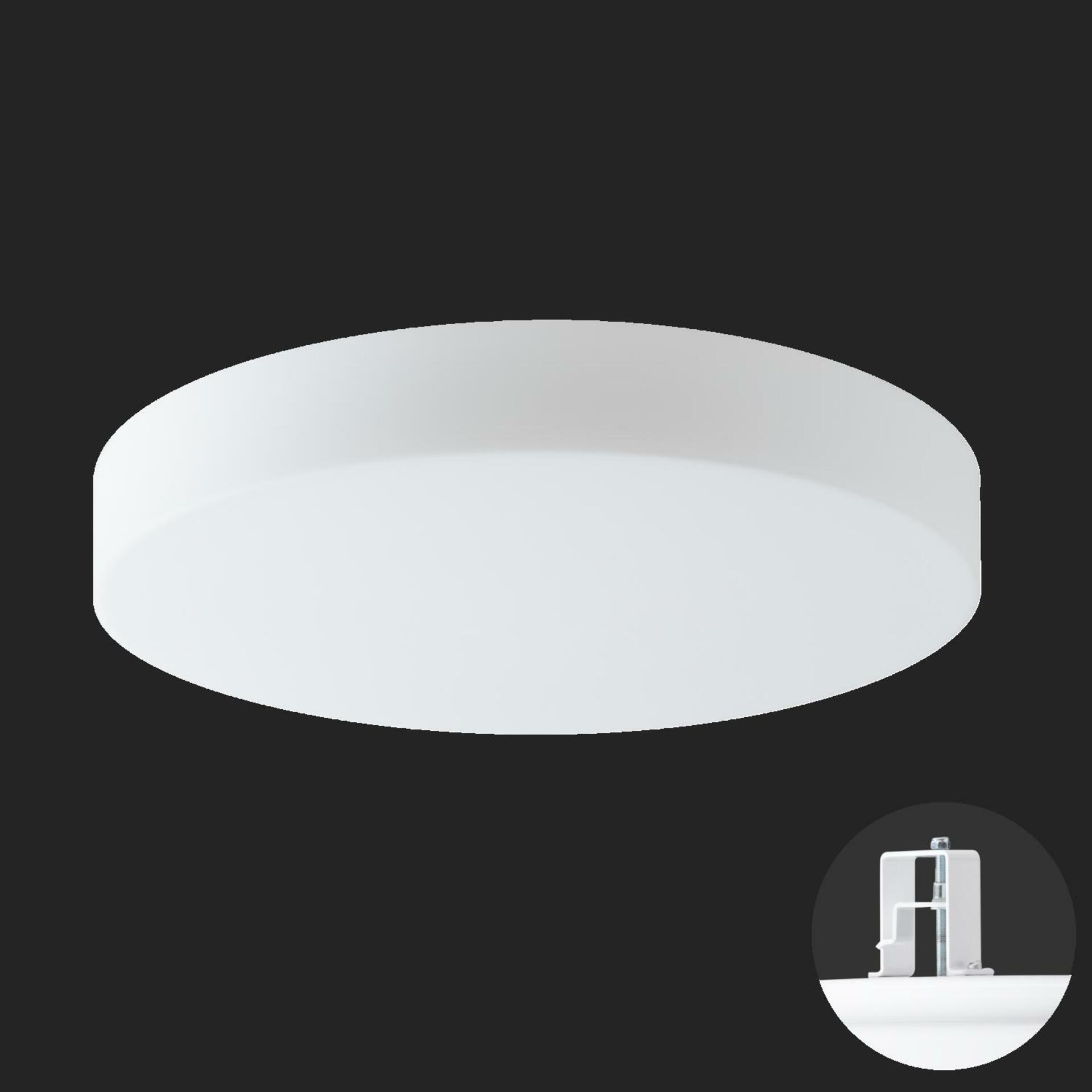 Levně OSMONT 68145 ELSA V5 stropní/nástěnné skleněné polovestavné svítidlo bílá IP44 3000 K 25W LED DALI