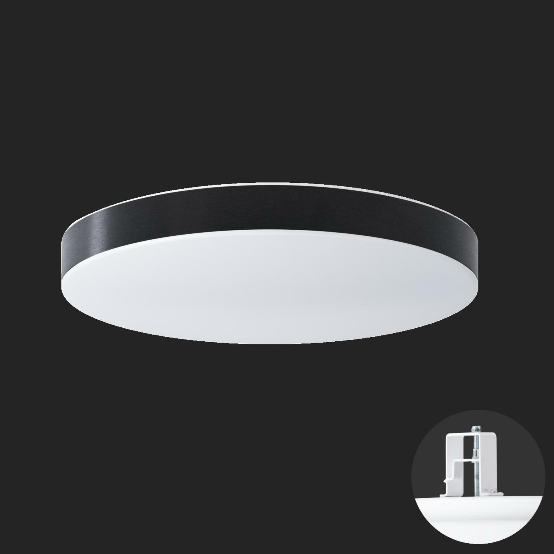 OSMONT 69379 DELIA CV3 stropní/nástěnné plastové polovestavné svítidlo bílá / bílo - černá IP44 3000 K 33W LED nouzové kombinované 3 h