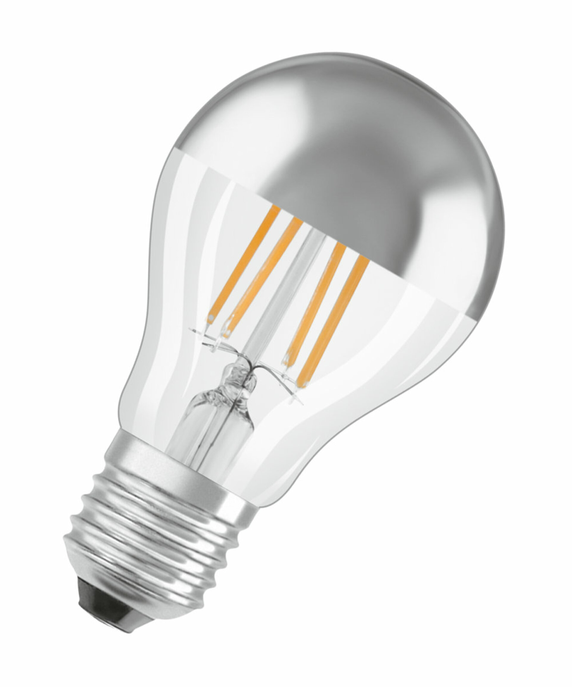 Levně LEDVANCE OSRAM LED STAR CL A FIL Mirror Silver 34 non-dim 4W/827 E27