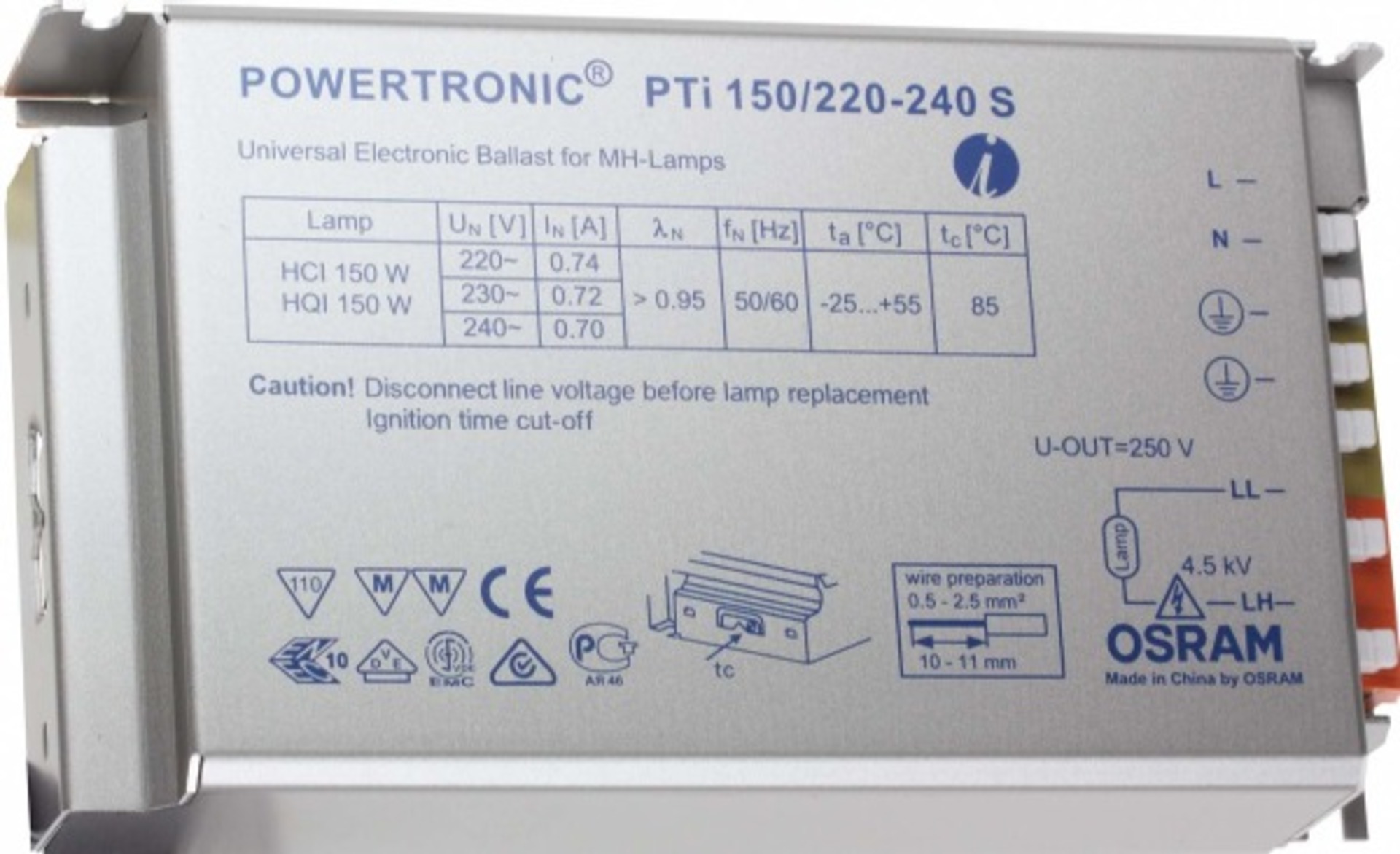 Levně OSRAM PTi 150/220-240 S