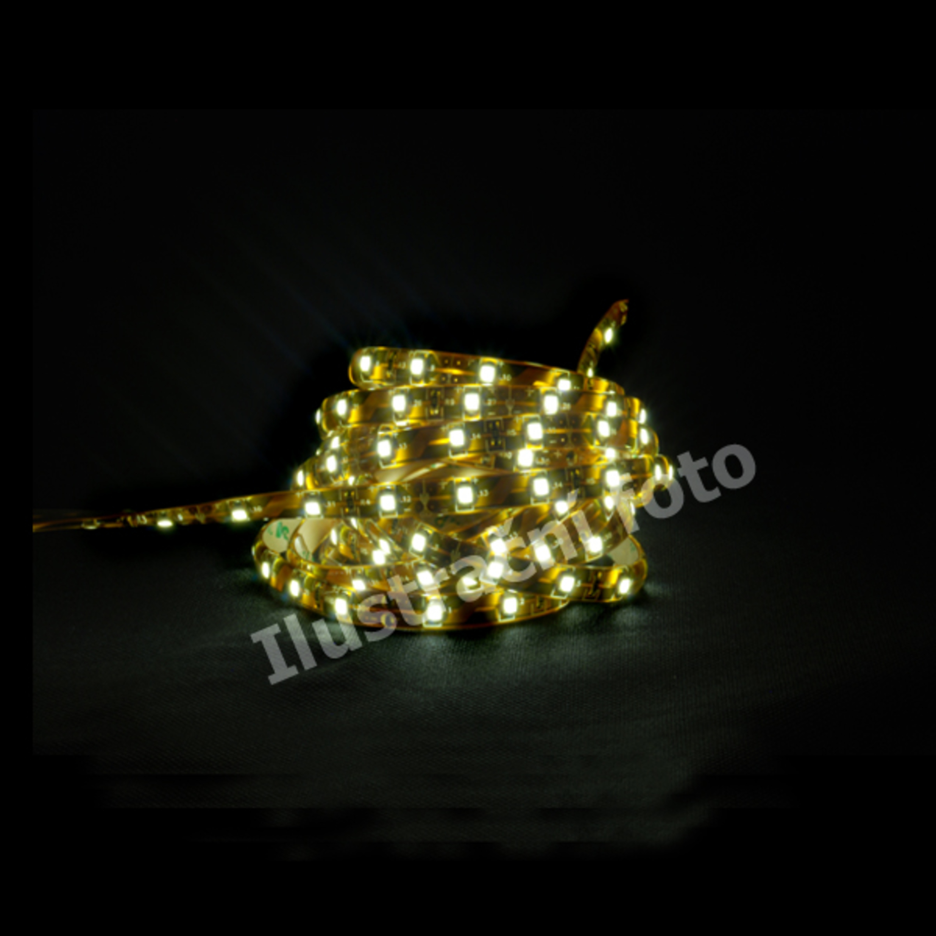 Schmachtl McLED LED pásek SMD3528 žlutá, DC12V, IP54, 10mm, bílý PCB pásek, 120 led/metr 121.233.10.0