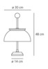 Artemide stolní lampa Alfa E14 2x6W Design Collection