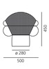 Artemide stolní lampa Patroclo E27 15 W stmívatelná