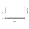 Artemide závěsné svítidlo Calipso Linear 180 63 W 3000K stmívatelné