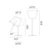 Artemide stolní lampa Melampo E27 bronz ecrù max. 2x17 W 220-240 V