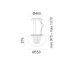 Artemide závěsné svítidlo Spectral Light LED 36,4 W + RGB, 3000K, stmívatelné