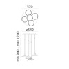 Artemide závěsné svítidlo Orsa Cluster 5 Design Collection 37 W 220-240 V stmívatelné 3000K
