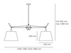 Artemide závěsné svítidlo Tolomeo Basculante Due Bracci E27 max 2x21 W bez stínítka