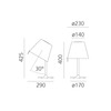 Artemide stolní lampa Melampo Notte E14 max 6 W bronz Ecrù