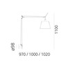 Artemide stolní LED svítidlo Tolomeo Mega 31 W 2700K stmívatelné bez stínítka a základny