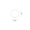 Artemide stolní lampa Dioscuri 14 E14 5 W 220-240 V