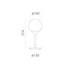 Artemide stolní lampa Castore 14 E14 max 6 W bílá