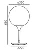 Artemide stolní lampa Castore 35 E27 max 21 W stmívatelná