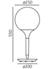 Artemide stolní lampa Castore 25 E27 max. 12 W stmívatelná